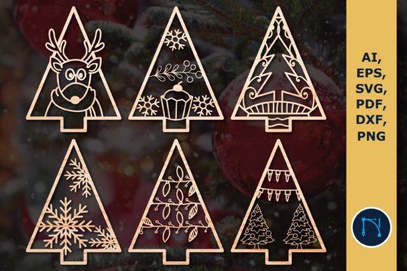 Download CHRISTMAS TREES Bundle for Any DIY Craft - Premium Resources