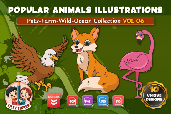 Download Popular Animals Illustration Vol 06 - Premium Resources