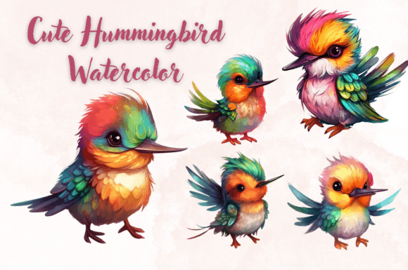 Download Cute Hummingbird Watercolor Clipart - Premium Resources