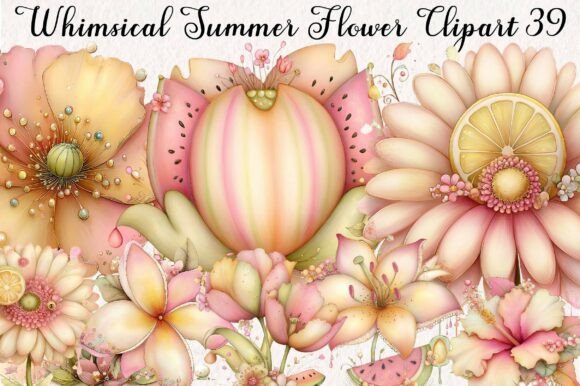 Download Whimsical Summer Flower Clipart - Summer flower clipart Collection