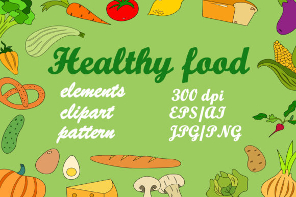 Download Healthy Food. Vegetarian Food Elements - Vegetarian food Collection