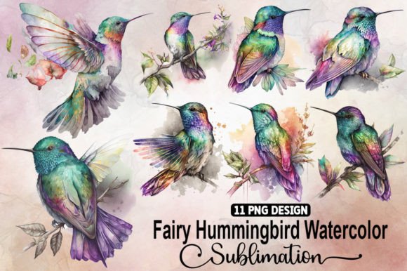 Download Fairy Hummingbird Watercolor - Hummingbird watercolor Collection