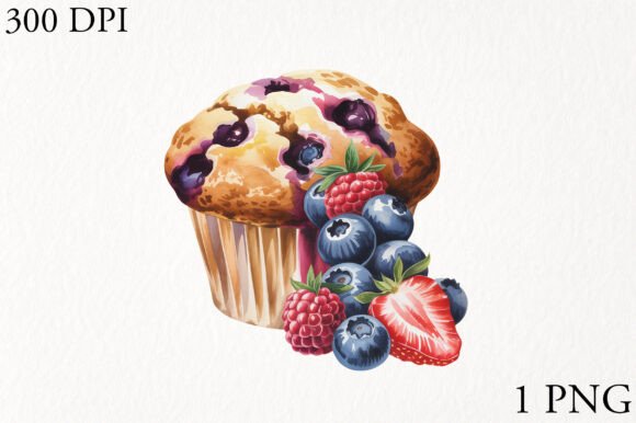Download Watercolor Blueberry Clipart - Premium Bundle