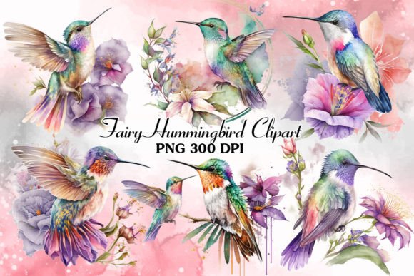Download Fairy Hummingbird Watercolor Clipart - Premium Resources