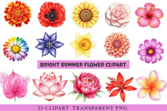 Download Bright Summer Flower Clipart - Summer flower clipart Collection