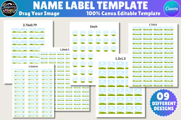 Download Name Labels Canva Editable Template - Labels Collection